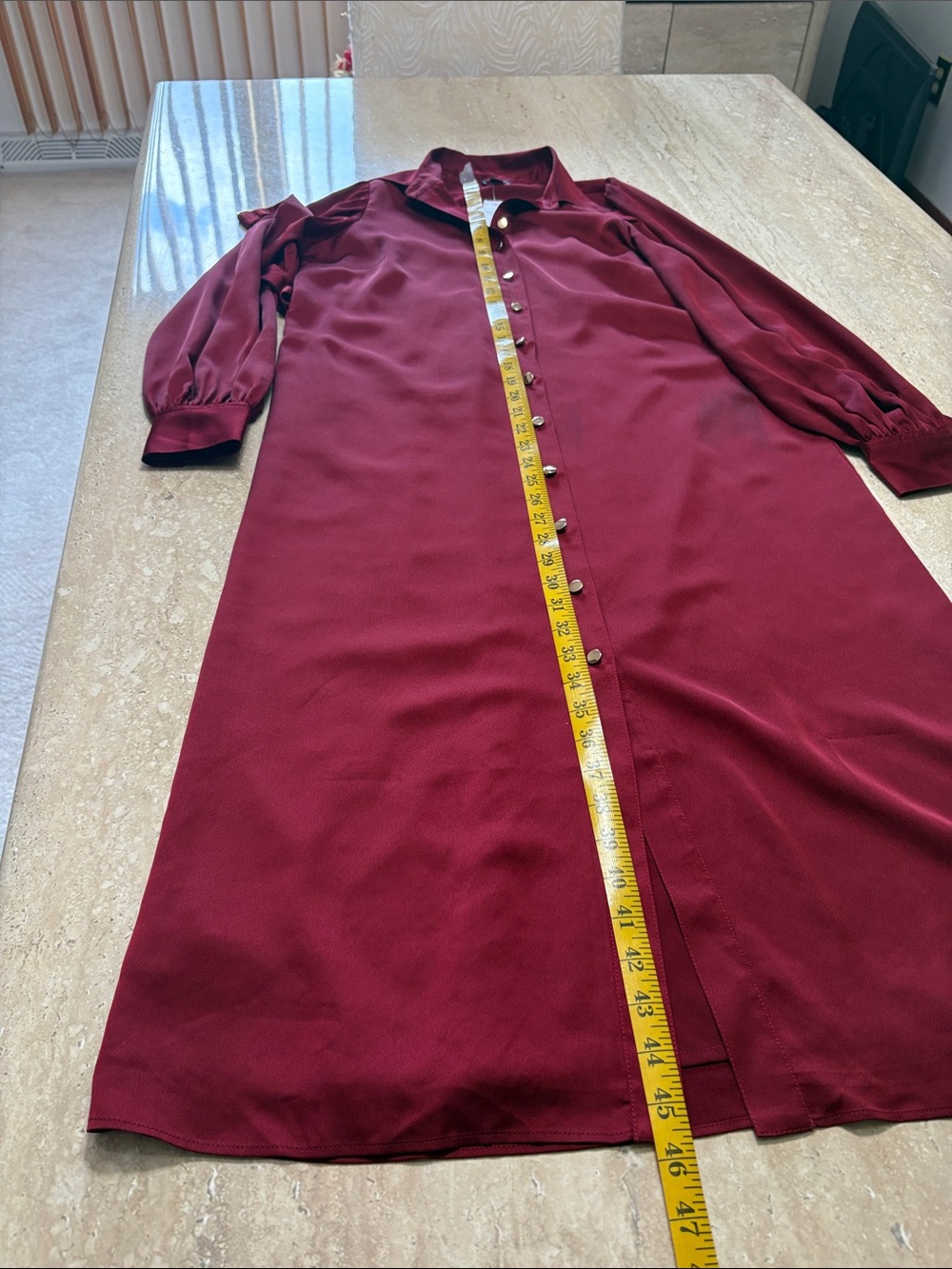 NWT Ann Taylor Burgundy Maxi dress - Picture 7 of 9